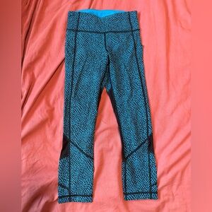 lululemon athletica Blue and Black Leggings